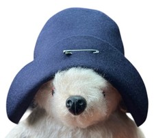 NEW WOOL FELT NAVY BLUE HAT