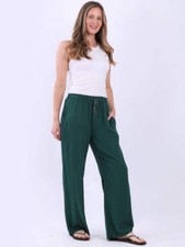 Women Plain Cotton Slant Pants