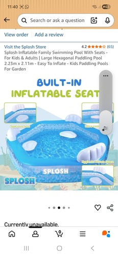 Splosh large bnwt paddling - large,