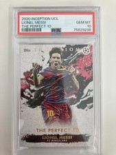 TOPPS INCEPTION 2020 LIONEL MESSI FC BARCELONA THE PERFECT 10 PSA 10