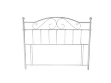 Metal Headboards  White Gloss With a Gentle Curved Top - Bed Frame Headend