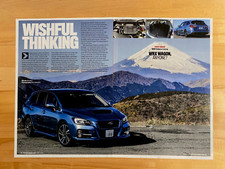 2015 Original Print 3 Page Ad Article Subaru WRX Wagon