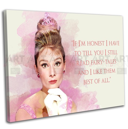 Audrey hepburn portrait canvas - hepburn,
