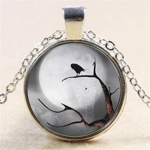 Raven crow tree - moon, large