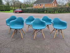 Used Vitra Eames Chair Style DAW Plastic Armchair, Wooden Base (Dining/Accent)