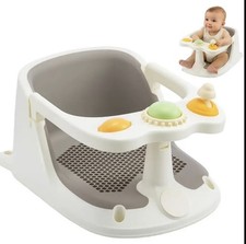 Baby Bath Seat Non-Slip Toddler Chair 6M+ with Suction Cups Ergonomic Grey