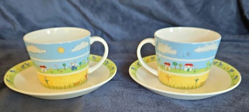 Pair crown trent bone china - pair,