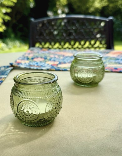 Set moss green - set, glass