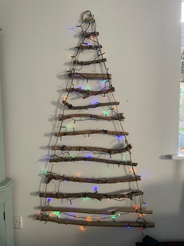 Christmas hanging wooden tree - hanging,