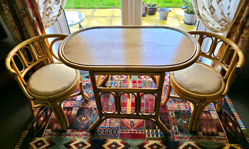 Mid century cane bistro tiki - cane,