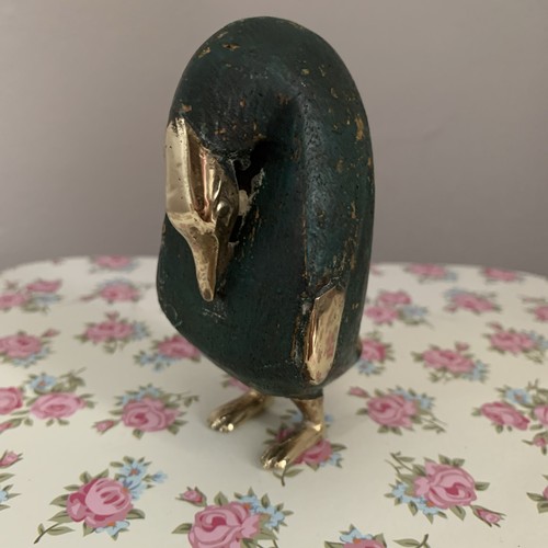 Rustic folk art penguin - penguin, bird