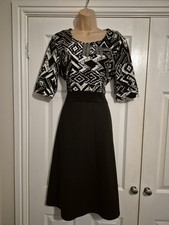 Black & White Occasion Dress Size 18 By Feverfish