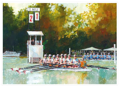 Birthday card rowing - card, rower