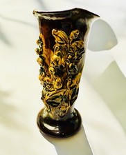 Longpark Rustic Vase Sea Weed Torquay Pottery Ca1906 Arts & Crafts Devon style