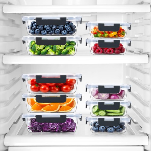 10pcs containers with airtight - with,