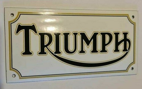 Triumph porcelain - triumph, (garage).