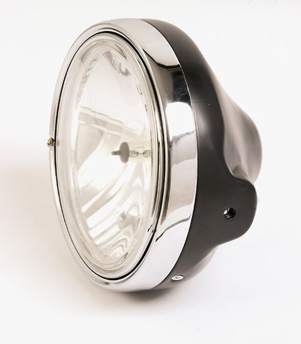 Clear glass headlight - , black