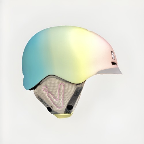 Vector alpine skiers helmet - skiers,