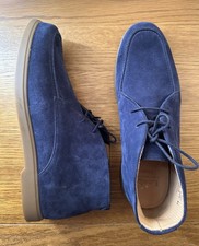 BN Genuine LOAKE Mens Amalfi Navy Suede Chukka Boots 8 42 