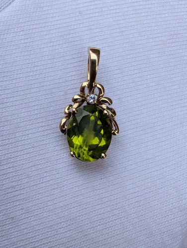 9ct yellow gold large - yellow, peridot