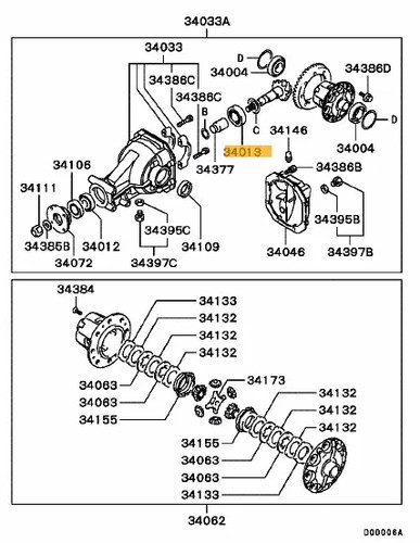 Bearing rear diff pinion - bearing,