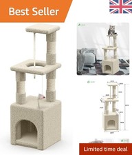 Elegant 88cm Cat Tree Tower - Multi-Level Climbing Play House in Beige