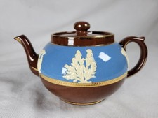 Teapot Gibsons Blue Gold Brown