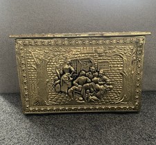 Vintage Brass Embossed Large