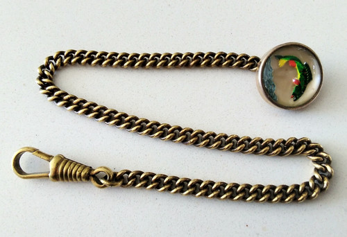 Vintage watch chain curb link - chain,