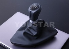 UK Leather Weighted 6 Speed Gear Knob & Gaiter Boot BMW 1 series E81 E82 E87 E88