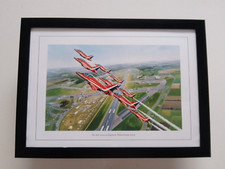 Wilfred Hardy Aircraft print 'The Red Arrows On Display' FRAMED
