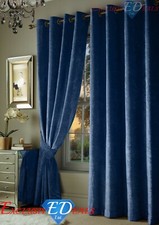 Crushed Velvet Curtains Pair