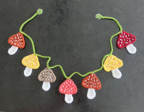 New hand crochet bunting - 🍄new,