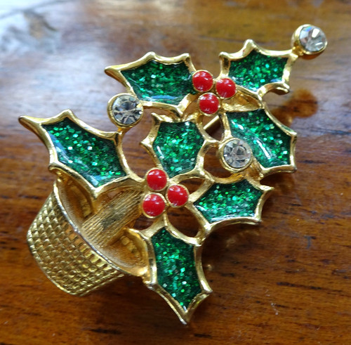 Vintage enamel rhinestone - vintage,