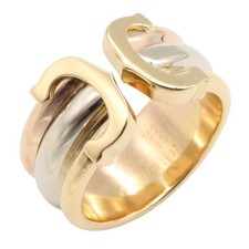 Cartier 2C Ring, Jewelry, 18K Yellow Gold, White Pink Men's and Women's, Gold