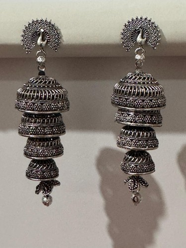 Indian jhumka drop earrings - indian,