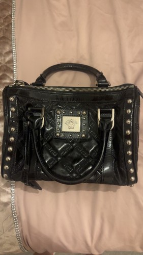 Black versace patent handbag - patent,