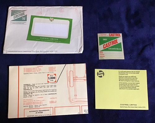 Hillman minx castrol lubricant - minx,
