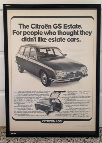 Framed original classic car - car, ad