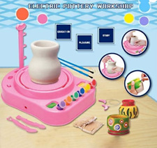 Electric Pottery Wheel Machine DIY Ceramic Work Clay Shaping Kit children