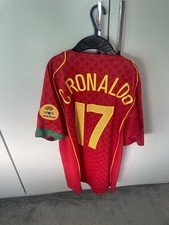 CR7 Cristiano Ronaldo 17 Nike Portugal Home Shirt Euro 2004 First Tournament LRG
