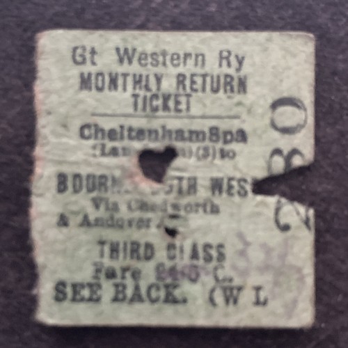 Half railway ticket - half.,