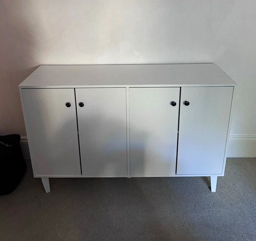 White storage cabinet with - storage,