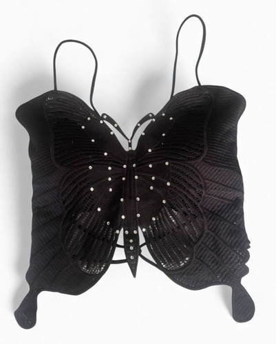Black butterfly lace - black,