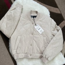 Zara FAUX SUEDE PADDED BOMBER