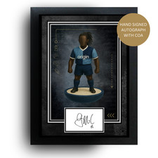 GARATH McCLEARY SIGNED WYCOMBE WANDERERS RETRO ARTWORK