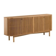 Oak Sideboard 4 Door Slatted