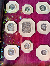 SELECTION OF ANTIQUE WAX SEALS FRAMED