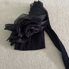 Zara Black Organza Ruffle One