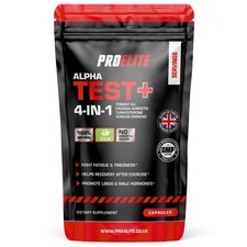 PROELITE Alpha Test+ Capsules Vegan 4 in 1 Natural Testosterone booster